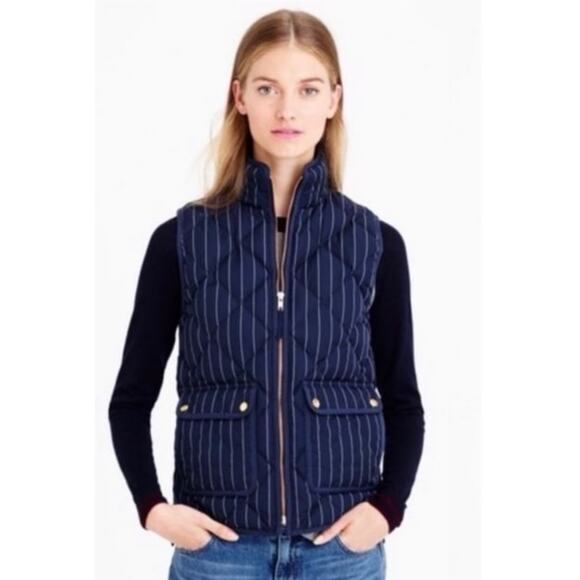 J. Crew Jackets & Blazers - J. Crew Excursion Vest in Pinstripe in Navy Ivory